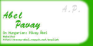 abel pavay business card