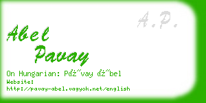 abel pavay business card